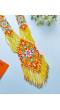 Yellow-Orange Handmade Boho Beaded Long Necklace for Girls & Women