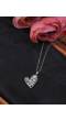 Gold-Plated Heart Shaped Stone/crystal Pendant Necklace for Women & Girl's 