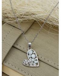 Buy Online Crunchy Fashion Earring Jewelry Valentine Heart Pendent Necklace Jewellery CFN0203