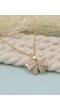 Elegant Gold-Plated Crystal Butterfly Pendant Necklace For Women/Girl's