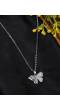 Elegant Silver-Plated Crystal Butterfly Pendant Necklace For Women/Girl's