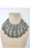 Afgan Style Silver Oxidised Choker Necklace Set for Women & Girls