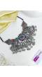 Exquisite Afghan Style Boho Oxidised Silver Choker Necklace for Women & Girls