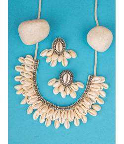 Antique White Seashell Handmade Jewellery Set for