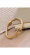 Gold Plated Luxury Screw Design Cuff Open Bracelets for Women Valentine's Day 