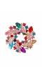 Crunchy Fashion Multicolor Fusion Mix Stone Floral Brooch CFBR0089