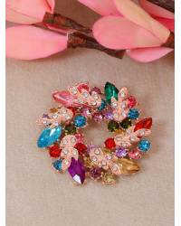 Buy Online Crunchy Fashion Earring Jewelry Crystal Heart Shape Broach Combo Set  Jewellery CMB0211