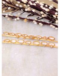 Buy Online Crunchy Fashion Earring Jewelry SwaDev  Rose Gold Trio Party Finger Ring Sets SDJR0003 Ring Set SDJR0003