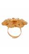 Traditional Gold-Plated Kunden Green Studded Cocktail Rings CFR0530