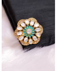 Buy Online Royal Bling Earring Jewelry Traditional Pink Floral Golden Jhumki Earrings RAE1682 Jewellery RAE1682
