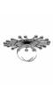 Crunchy Fashion Oxidised Silver Sun Design Finger Ring CFR0540