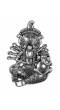 Crunchy Fashion Fusion Vogue Oxidized Silver Adjustable Goddess Durga & Ganesha Ring CFR0541