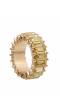 Crunchy Fashion Gold-Tone Crystal Studded Eternity Band Finger Rings CFR0592