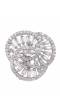 Crunchy Fashion Silver-Plated Elegant American Diamond Sparkling Finger Ring CFR0602