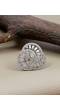 Crunchy Fashion Silver-Plated Elegant American Diamond Sparkling Finger Ring CFR0602