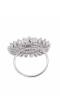 Crunchy Fashion Silver Plated American Diamond Studded  Cubic Finger  Ring CFR0605