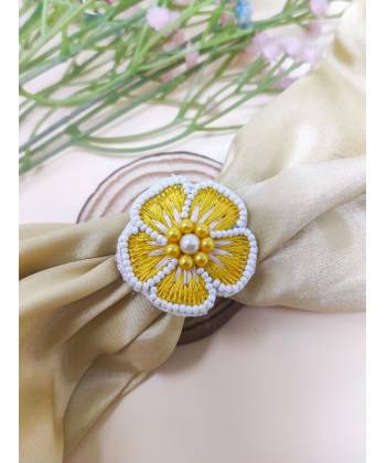 Yellow Blossom Floral Ring