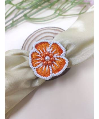 Orange Blossom Floral Ring for Girls