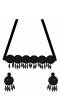 Crunchy Fashion Black Beaded Handmade Choker Jewellery Set CFS0393