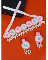 Buy Online Crunchy Fashion Earring Jewelry Boho Handmade Pink Round Drop Dangle Earring Handmade Beaded Jewellery CFE1603