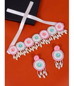 Crunchy Fashion Boho Beaded Handmade Multicolor Jewellery Set CFS0420