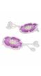 Crunchy Fashion Handcrafted White & Purple Floral Beaded Wedding Jewellery Set CFS0423