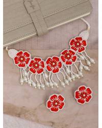 Buy Online Crunchy Fashion Earring Jewelry Red Round Bohomian Handmade Drop Earrings  Handmade Beaded Jewellery CFE1580