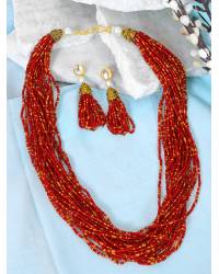 Buy Online Royal Bling Earring Jewelry Ethnic Moon Design Chandbali Black Necklace with Earring & Maang Tika  RAS0357 Jewellery RAS0357