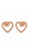 Crunch Fashion Rose-Gold  Heart-Shaped Pendant Set CFS0433