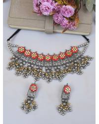 Buy Online Crunchy Fashion Earring Jewelry Crunchy Fashion Gold-Plated Enamelled Jewellery Set RAS0529 Jewellery Sets RAS0529