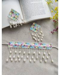 Buy Online Crunchy Fashion Earring Jewelry Unique Handmade Flower Stud Earrings for Girls & Women Drops & Danglers CFE2024