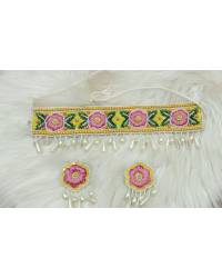 Buy Online Crunchy Fashion Earring Jewelry Yellow Beaded Handmade Tassels Hoop Earrings Handmade Beaded Jewellery CFE1395