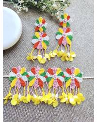 Buy Online Crunchy Fashion Earring Jewelry Tribal Multicolor Handcrafted Boho Beaded Layer Necklace Collection for Women Necklaces & Chains CFN0994