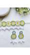 Yellow-Green Handmade Beaded Choker Jewellery Set for Haldi-