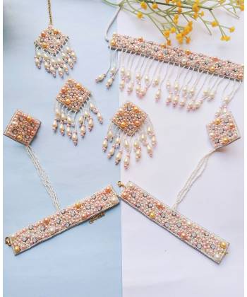 Pretty Pastel Pink Handmade Jewellery Set