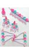 Pink-Mint Green Handmade Floral Beaded Jewellery Sets for