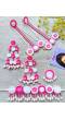 Handcrafted Pink & White Beaded Floral Jewelry Set for Women's Wedding and Party