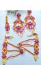 Pink-yellow Bridal Jewelry Set - Handmade Fusion Haldi-Mehndi Jewellery for the Brides