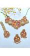 Floral Green-Yellow-PInk Bridal Jewellery Set for Haldi & Mehndi Ceremonies