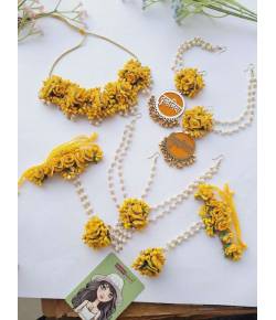 Dulhaniya yellow Flower Haldi-Mehndi/Baby Shower Jewellery