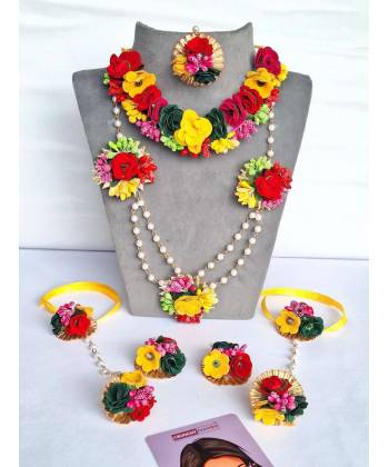 Multicolored Flowers Haldi-Mehndi/Baby Shower Jewellery