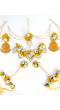 Yellow-White Dulhaniya Floral Haldi-Mehndi Jewellery Set for