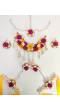 Floral Pink-Yellow Haldi Bridal Jewelry Set for Women