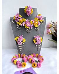 Buy Online Crunchy Fashion Earring Jewelry Floral Tassel Hot Pink Handmade Earrings for Women Handmade Beaded Jewellery CFE2365