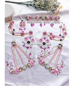 Blossoming Beads Floral Jewelry Set for Auspicious Occasions