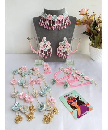 Floral Multicolor-Mehndi Jewelry Set for Brides and Fashion
