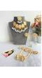 White-Musturd Yellwo Mehndi and Haldi White Floral Jewellery Set