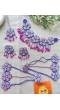 Lavender Blossom Beaded HALDI MEHNDI Floral Jewellery Set for Women