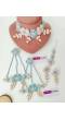 Sky-Blue & Pink Handmade Carnival Jewelry for haldi, Mehndi