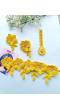 Yellow Floral Handmade Floral Jewellery Set for Haldi and Mehndi